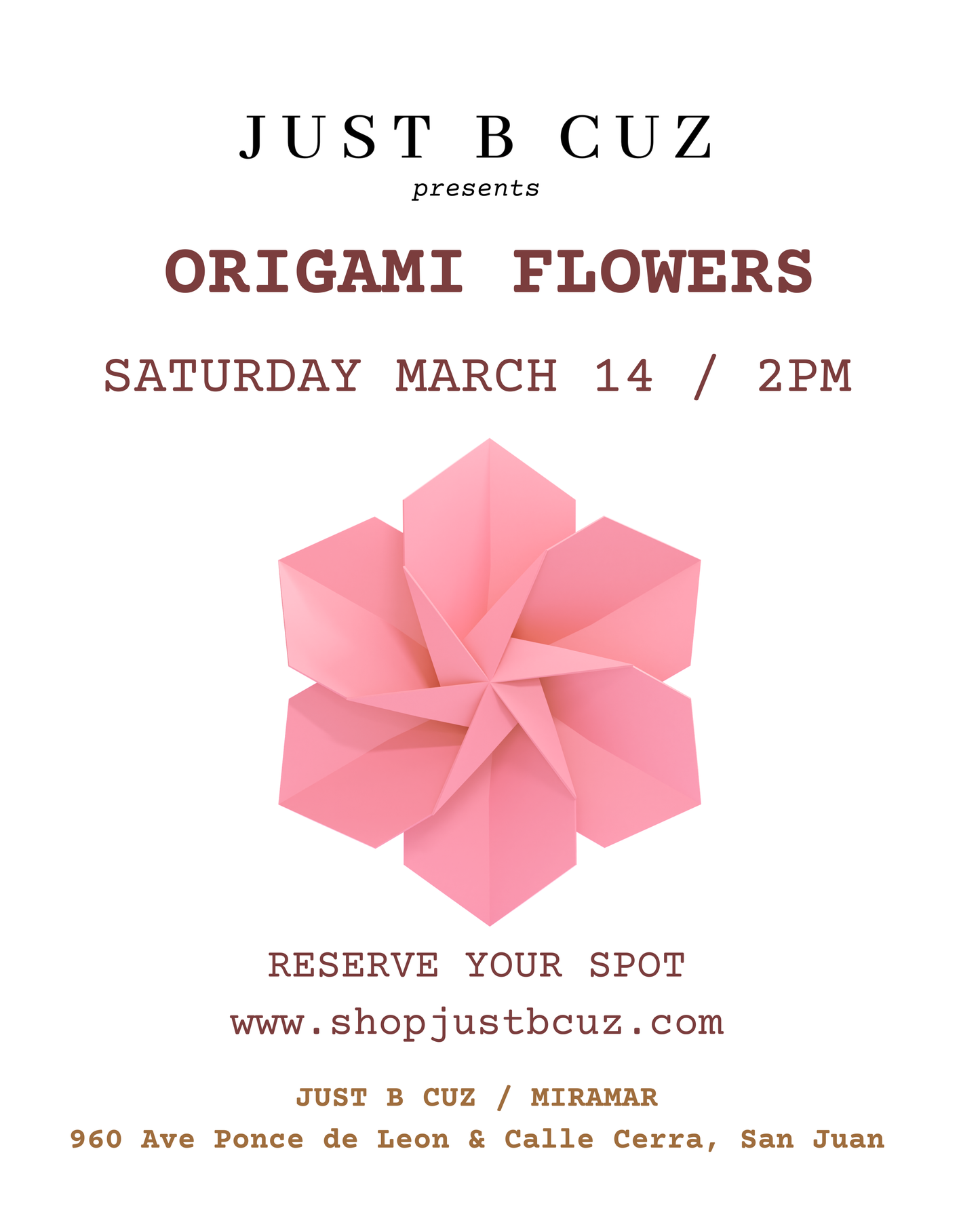 ORIGAMI FLOWERS / MARCH 14