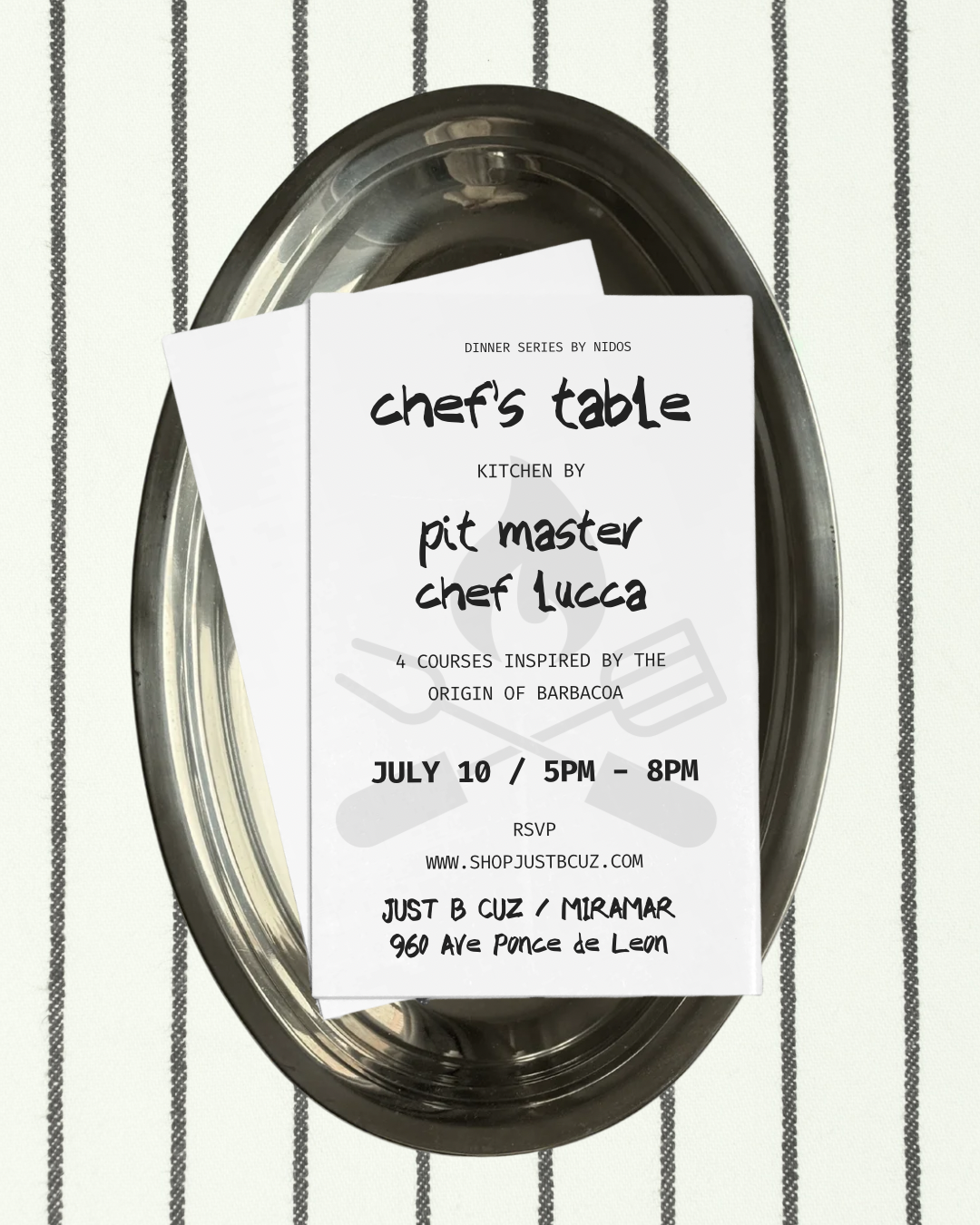 CHEF’S TABLE / JULY 10 / CHEF LUCCA / PITMASTER