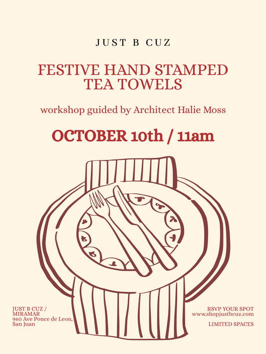 CRAFTY SATURDAY: FESTIVE HAND STAMPED TEA NAPKINS