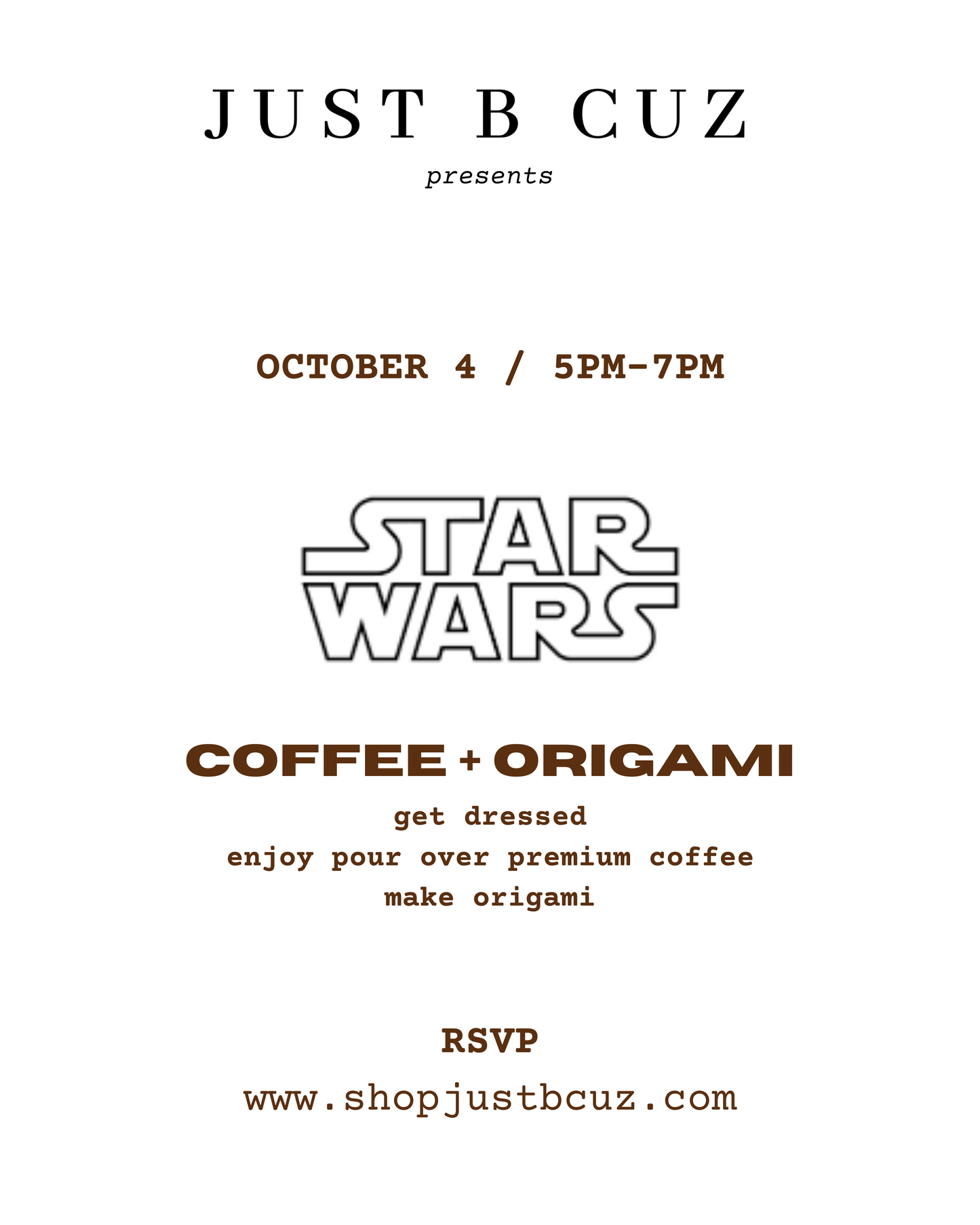 STAR WARS / pour overs, live band & more